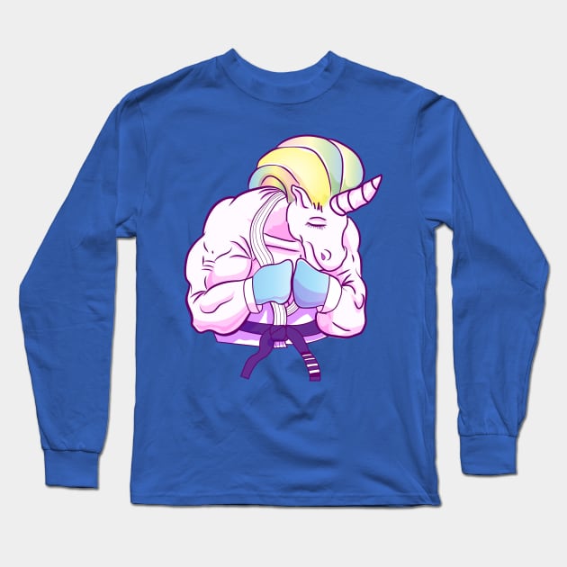 Unicorn Jiu-jitsu bow Long Sleeve T-Shirt by huwagpobjj